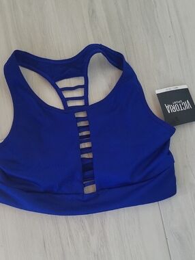 Victoria Sport Women's Royal Blue Strappy Racerback Sports Bra